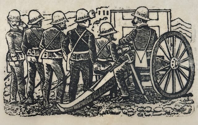 Original Woodcut on Rice Paper de José Guadalupe Posada