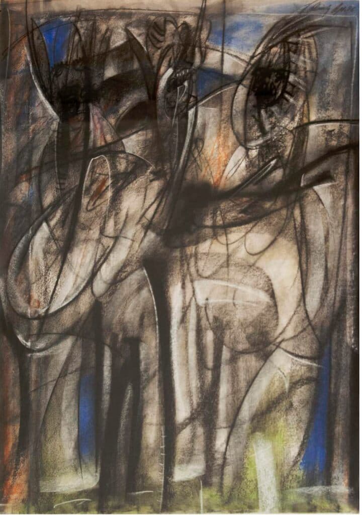 Mujeres de Vladimir Cora - Pastel on paper, 1996