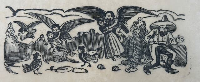 Original Woodcut on Rice Paper de José Guadalupe Posada