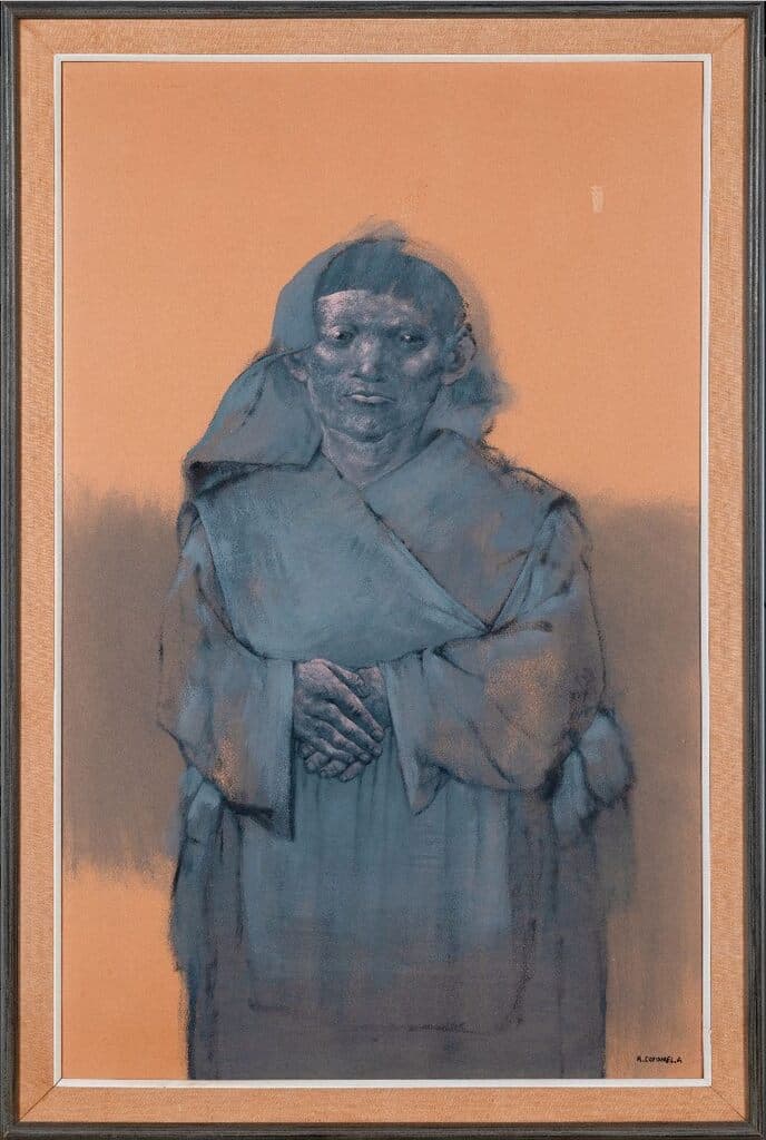 Campesina de Rafael Coronel - Oil on illustration board, 1964