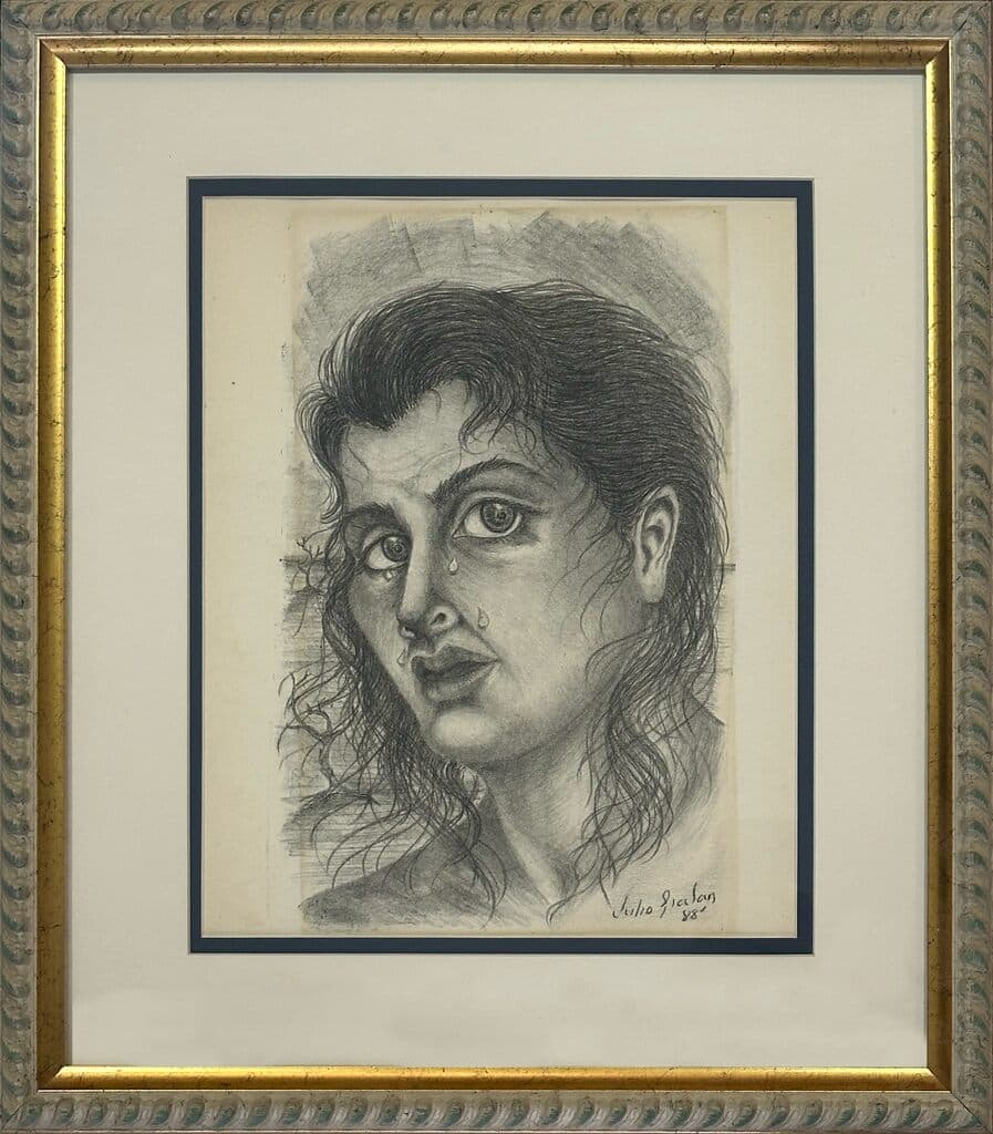Portrait de Julio Galán - Pencil on paper, 1988