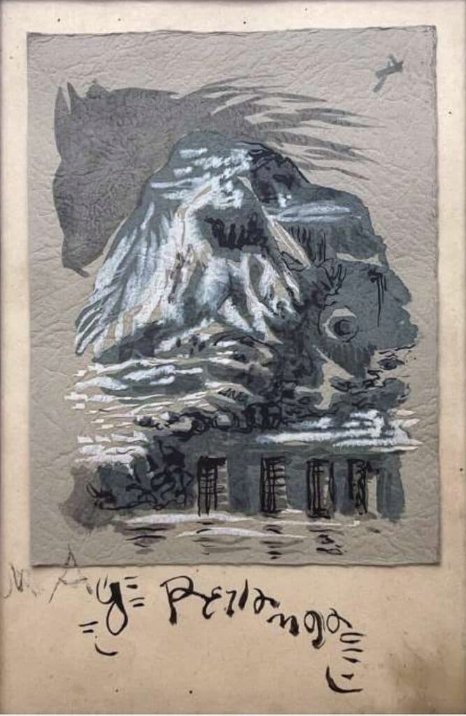Montaña de Manuel González Serrano - Mixed Media on paper, 1950s