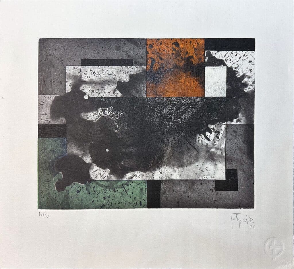 Sin título de Manuel Felguérez - Punta seca, 2008