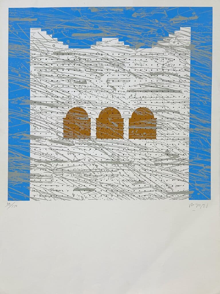 Escenarios para Luis Barragán no. 2 de Vicente Rojo - Silkscreen, 1991