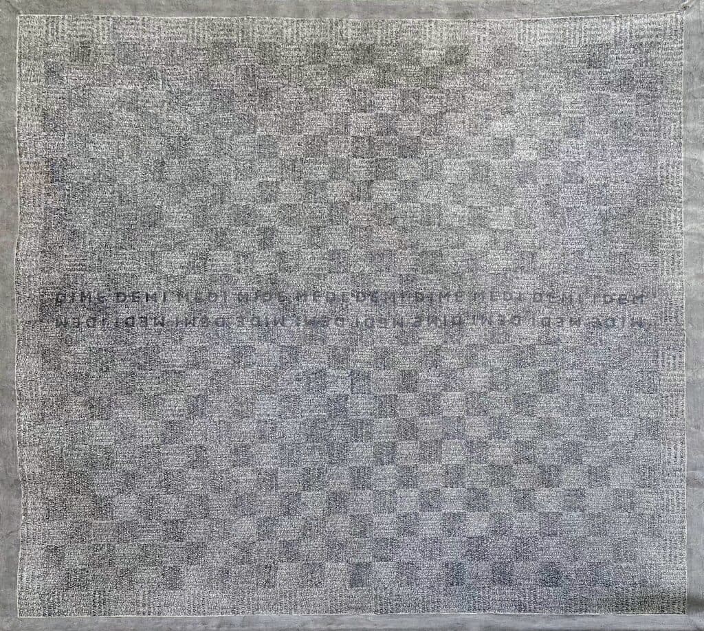 Sin título de Francisco Morales - Charcoal and oil on canvas, 2001