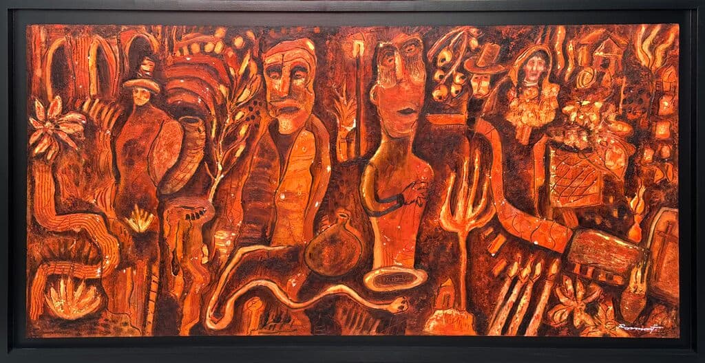 Luz de Ocaso de Ros Santos - Oil and marble dust on canvas, 2024