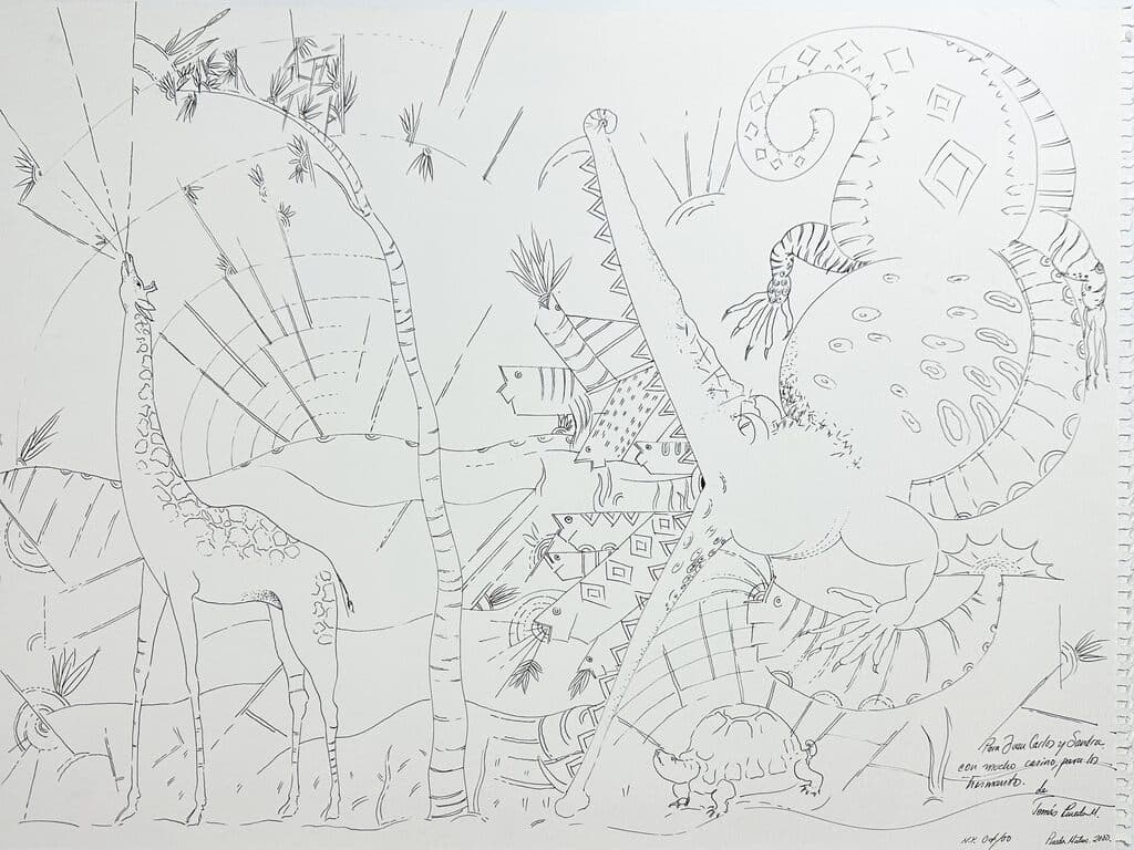 Zoo de Tomás Pineda Matus - Ink on paper, 2000