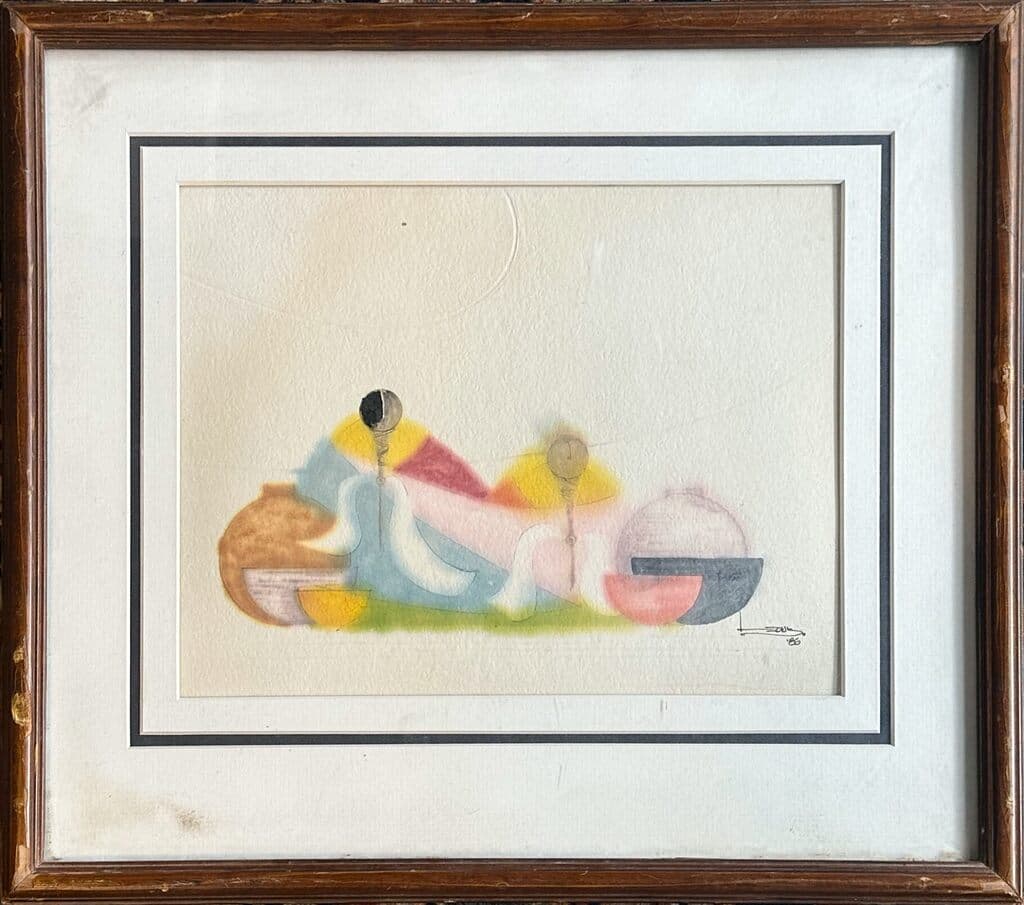 Sin título de Unknown Artist - Watercolor and ink on paper, 1986