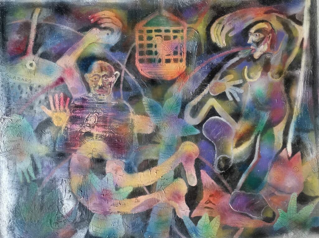 Pajarera de Alex Lazard - Mixed Media, 2022