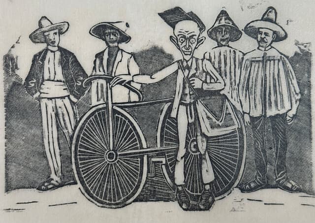 Original Woodcut on Rice Paper de José Guadalupe Posada