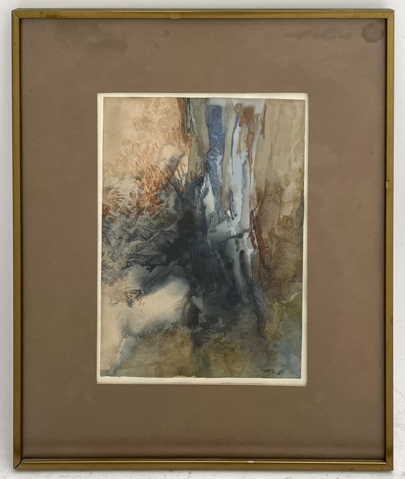 Sin título de Anastas Kostandini - Watercolors, 1981