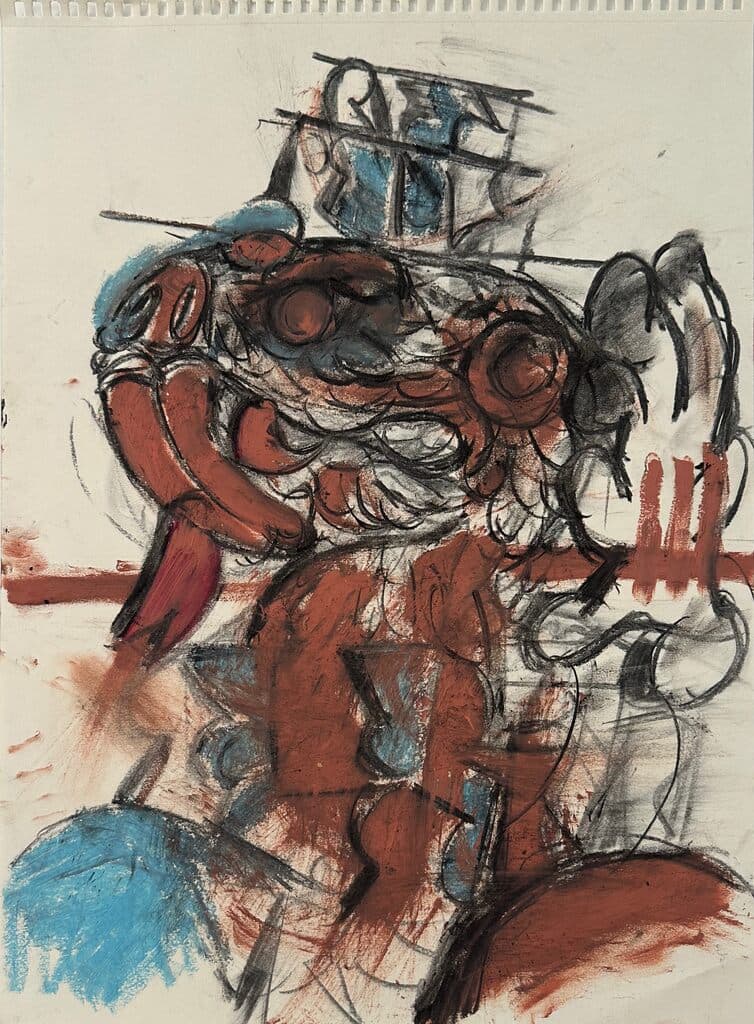 Sin título de Dario Sandoval - Mixed media on paper, 2020s