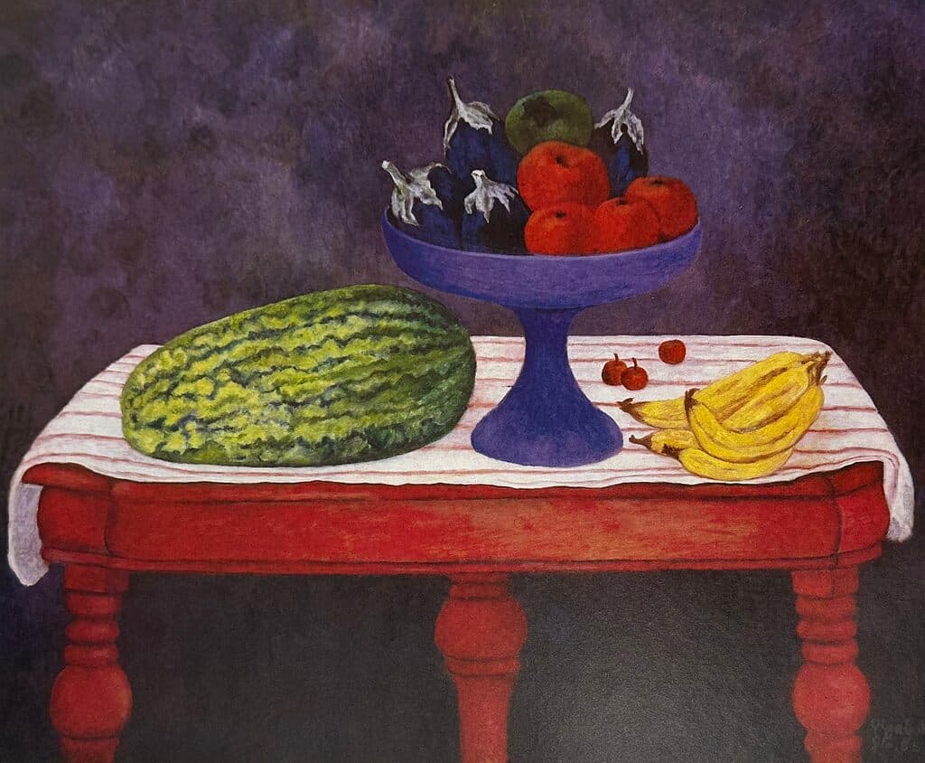 La Mesa Roja de Olga Costa - Lithograph