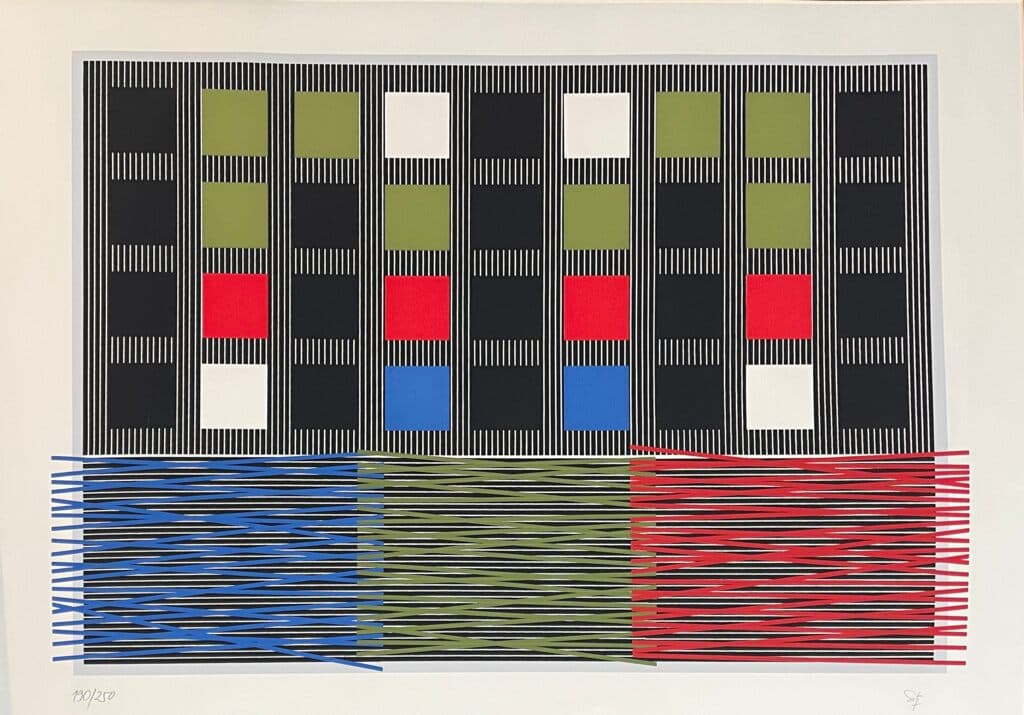 Olympic Centennial de Jesús Rafael Soto - Lithography, 1992