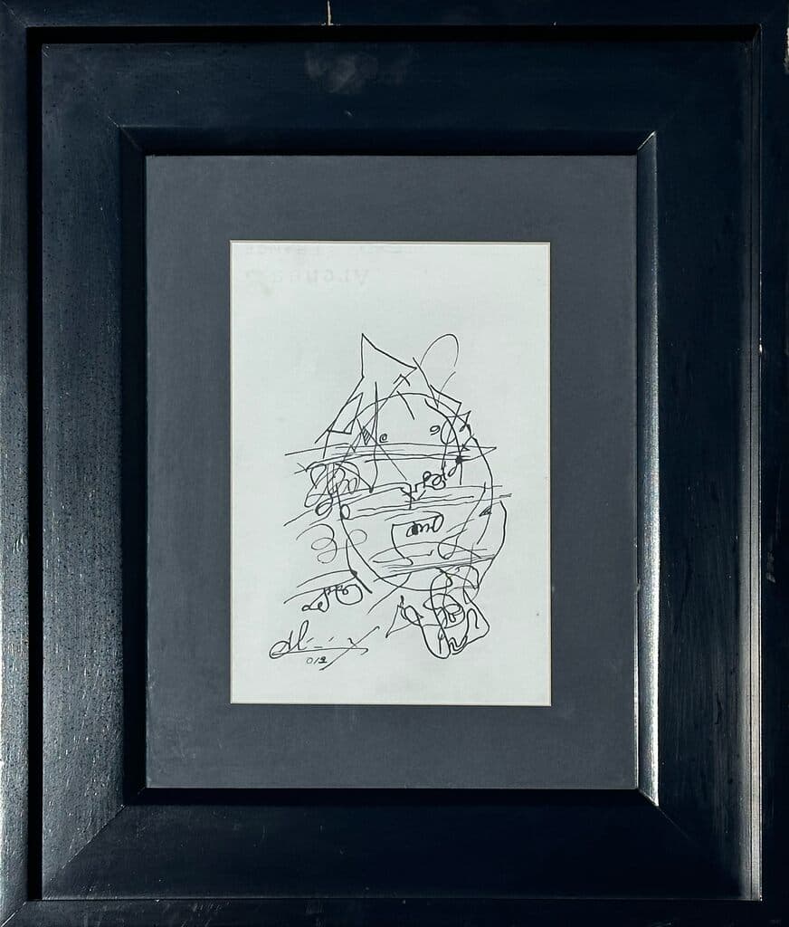 Untitled, Portrait de Alejandro Santiago - Ink on paper, 2012