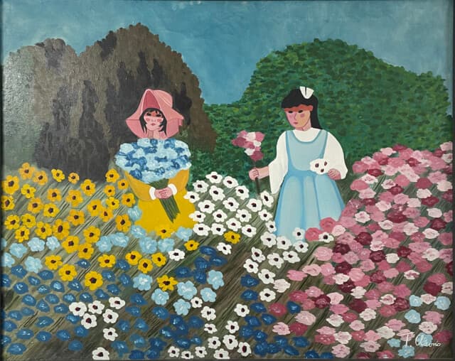 Mujeres en Campo de Flores de Trinidad Osorio