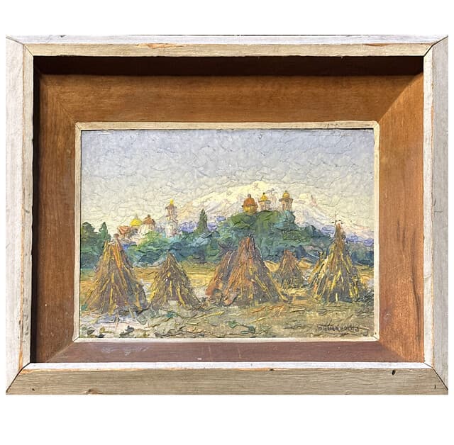 Landscape with haystacks de Guillermo Gómez Mayorga
