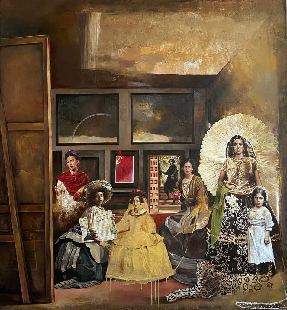 A la Vuelta de Aquel Mundo Vivo (a Diego y Frida) de Waldo Saavedra - Lithograph, 2025