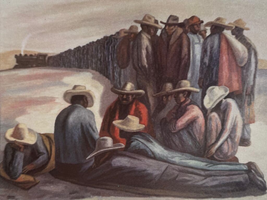 Los Lleva el Tren de José Chávez Morado - Lithograph