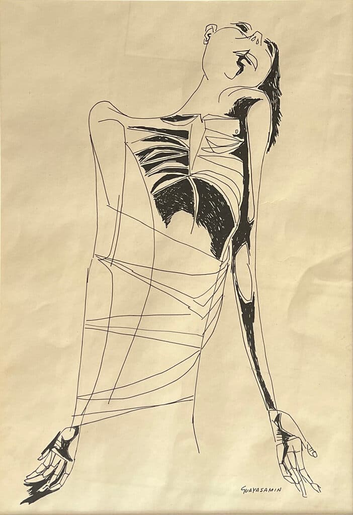 Sin título de Oswaldo Guayasamín - Ink on paper, 1980-1995