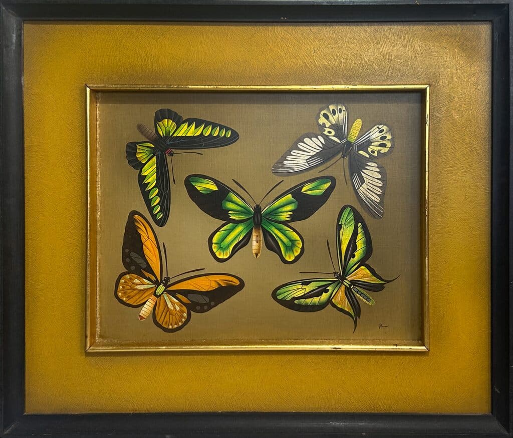 Mariposas de Alejandro Rangel Hidalgo - Oil on wood, 1960´s