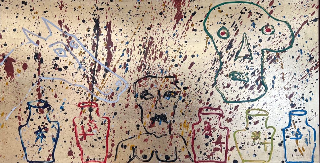 Bar de Alejandro Santiago - Oil on wood, 2011