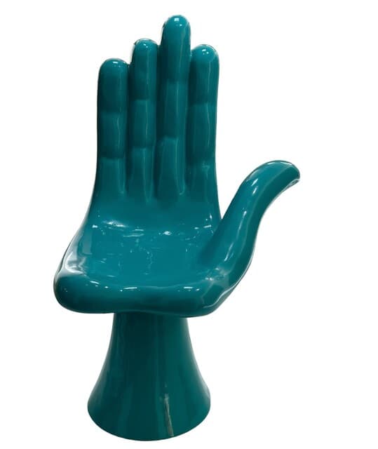 Mano silla azul