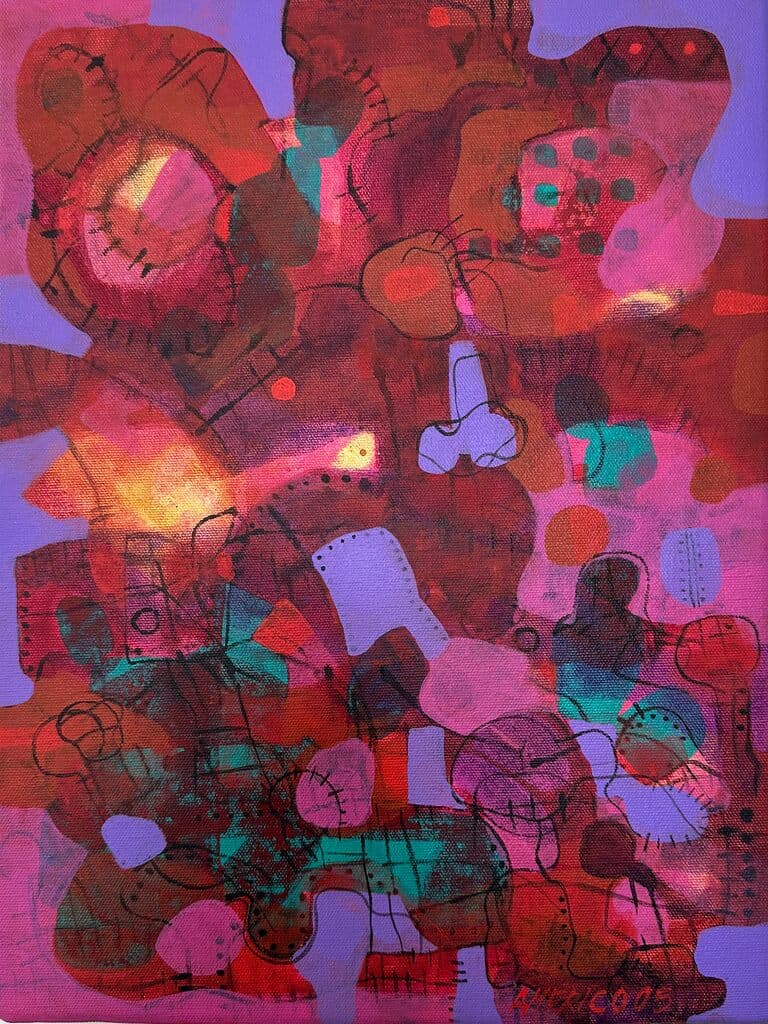 Sin título de Américo Hernández - Mixed media on canvas mounted on foam board, 2005