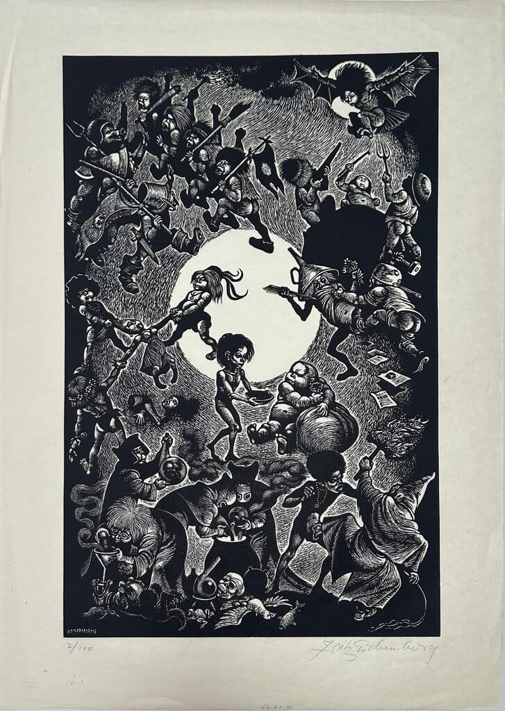The Human Comedy de Fritz Eichenberg - Woodcut