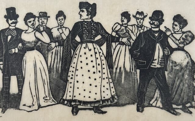Original Woodcut on Rice Paper de José Guadalupe Posada