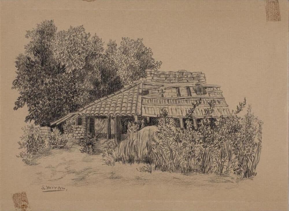 Home de Saturnino Herran - Ink on paper, 1900-1910