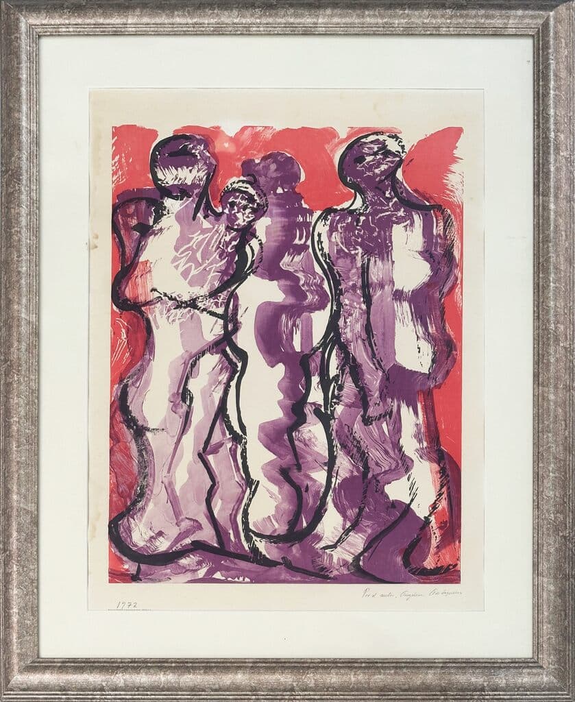 La Familia de David Alfaro Siqueiros - Lithograph, 1970