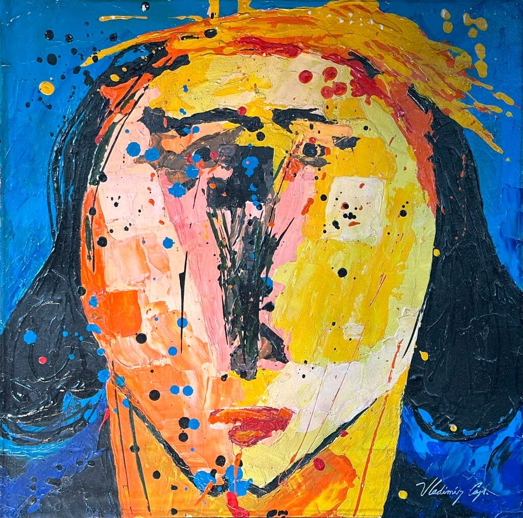 Self Portait de Vladimir Cora - Acrylic on wood, 2000-2010