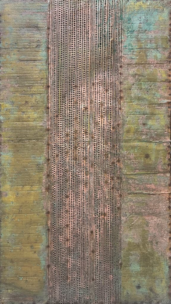 Mensajes de Mathias Goeritz - Perforated tin and gilt on wood, 1965-1972