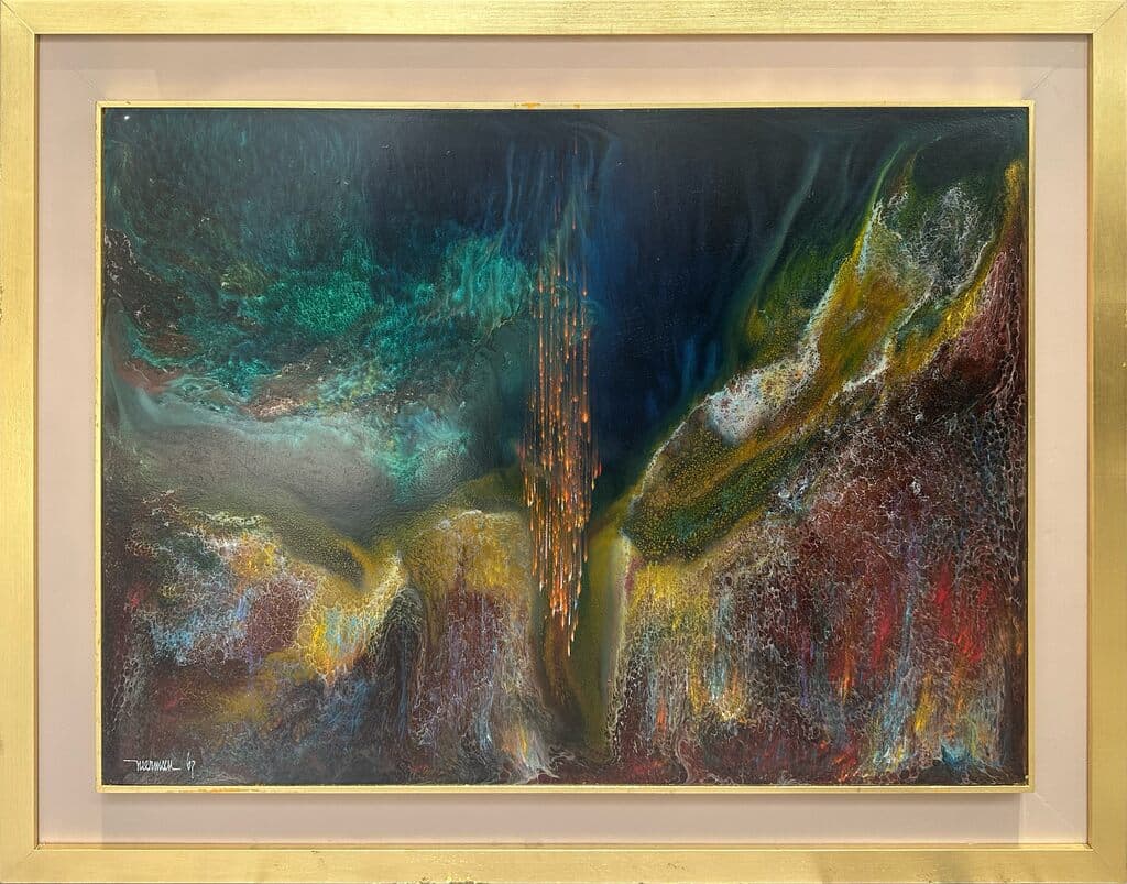 Sin título de Leonardo Nierman - Oil on Masonite, 1967