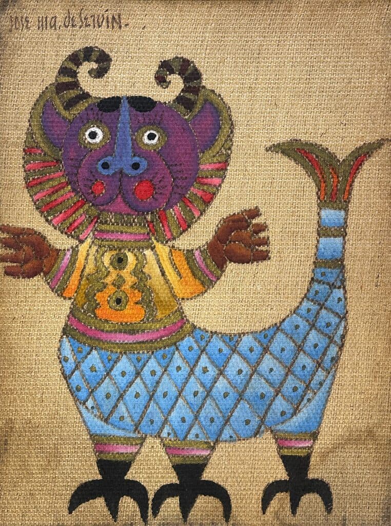Sin título de Jose Maria de Servin - Mixed media on jute