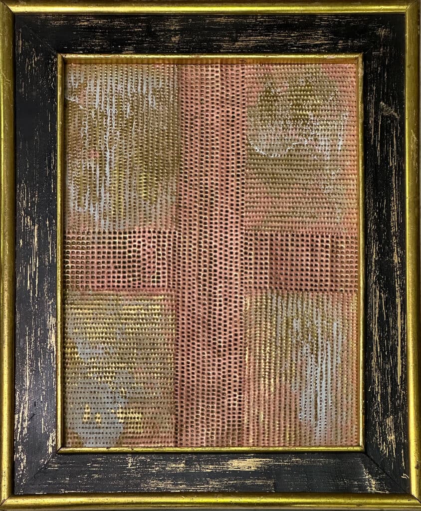 Mensaje de Mathias Goeritz - Hammered brass and metal fasteners on board, 1960s