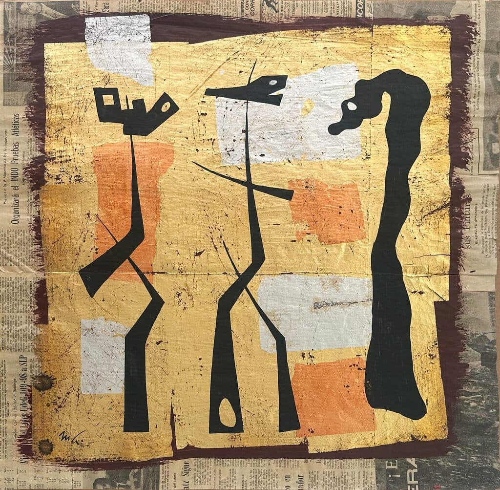 Sin título de Mathias Goeritz - Mixed media on newspaper, 1960´s