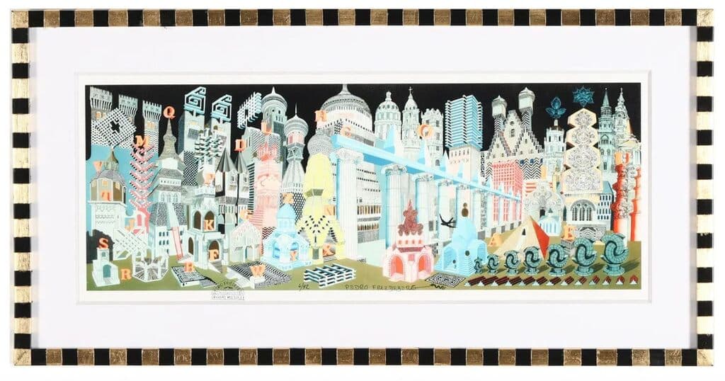 Arquitectura Alfabetizada de Pedro Friedeberg - Silkscreen