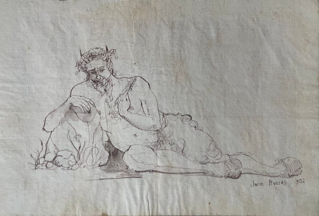 Sin título de Julio Ruelas - Ink on paper, Siglo XIX