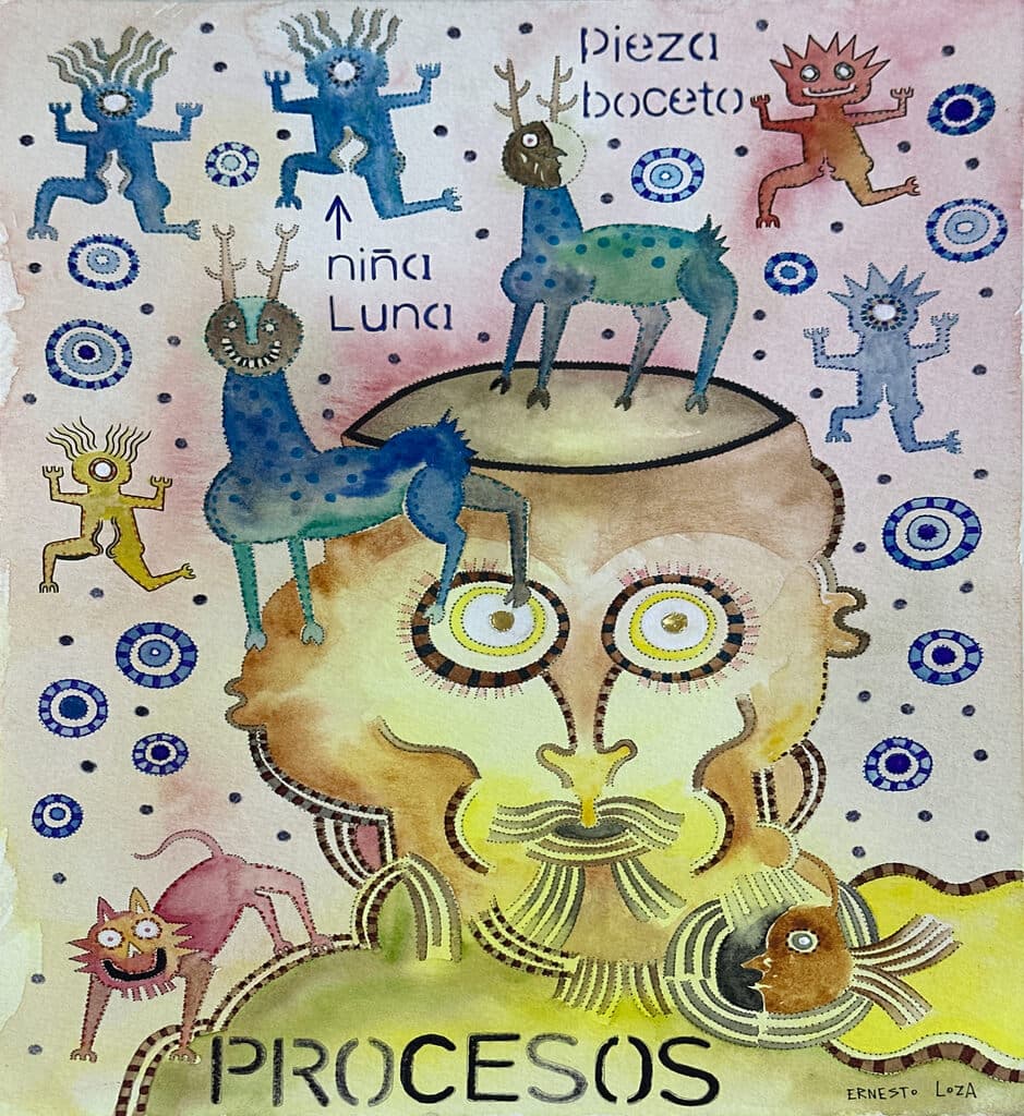 Sin título de Ernesto Loza - Mixed Media on paper, 2020s