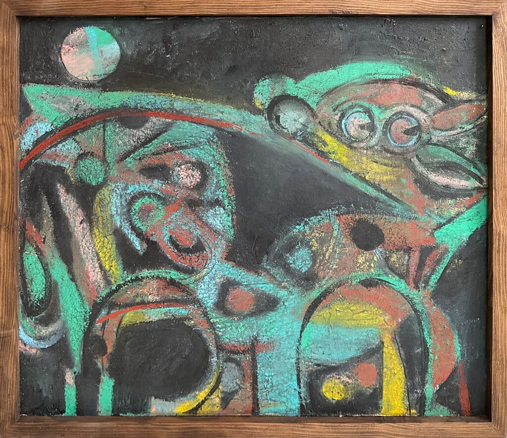 Mono de Dario Sandoval - Oil on canvas, Mixed media, 2022