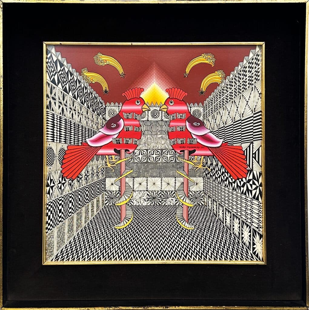 A Kaleidoscopic Landscape de Pedro Friedeberg - Oil on board, 1971