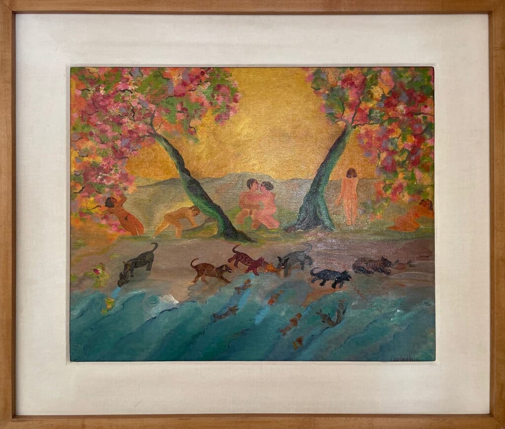 Pescadores de Judith Gutiérrez - Oil on linen, 1991