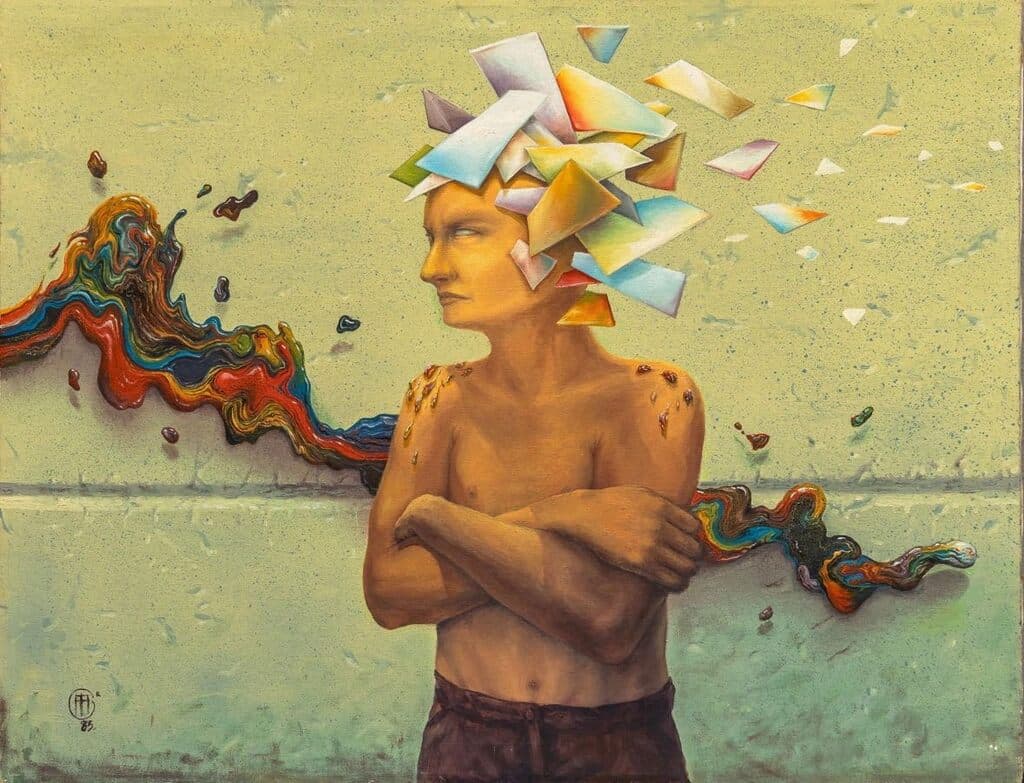 Fluidos Mentales de Fernando Garrido - Oil on canvas, 1985