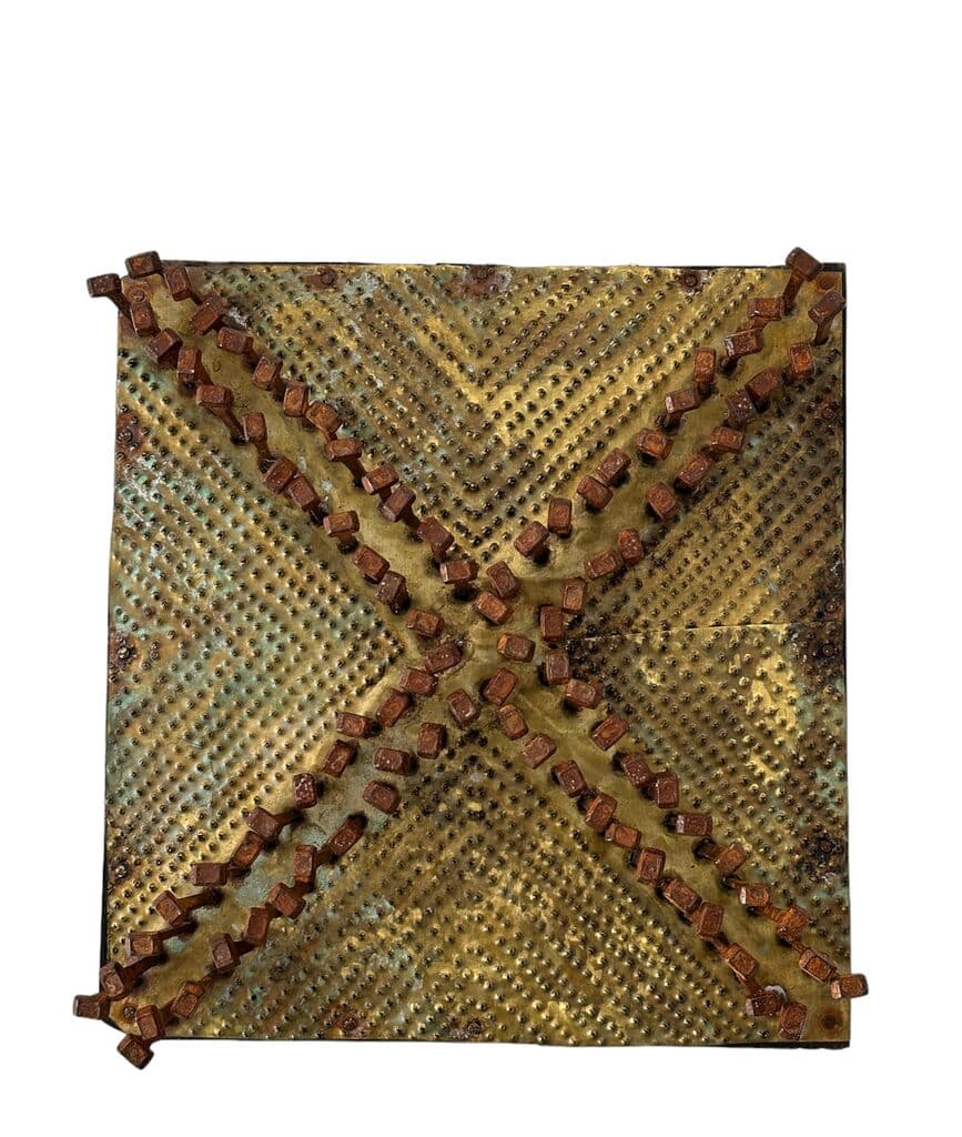 Sin título de Mathias Goeritz - Perforated sheet and nails on wood, 1960s