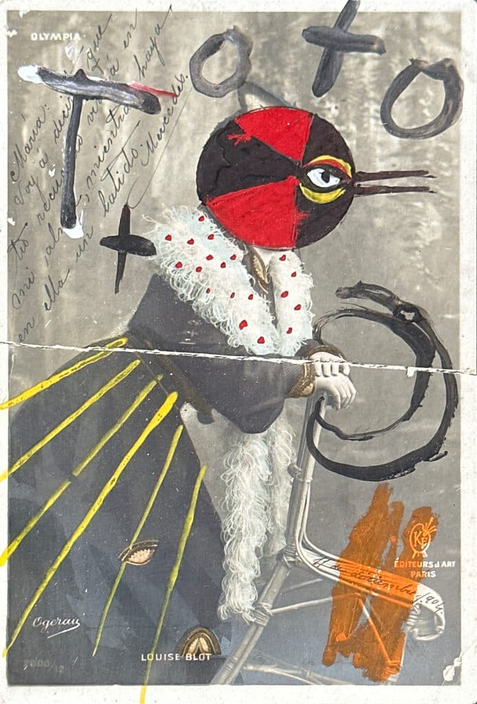 Sin título de Leobardo Huerta - Vintage photograph intervened with paint, pen and ink, 1972