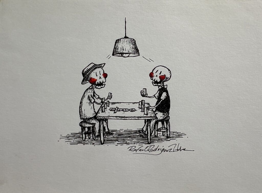 Domino de Rafael Rodriguez - Ink on paper, 2020s