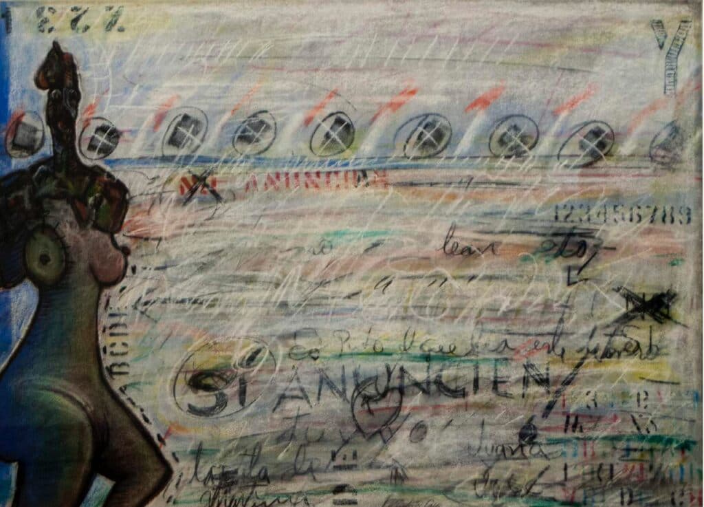 Grafiti de Vladimir Cora - Pastel on paper, 1996