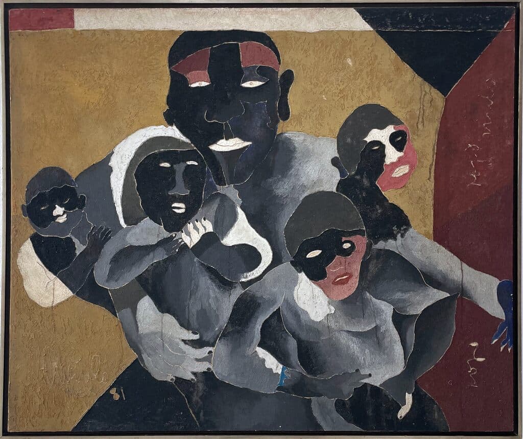 Untitled de Javier Arevalo - Oil and sand on canvas, 1981